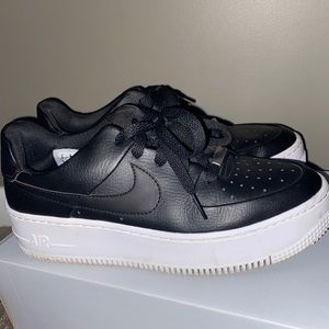 Womens Black Air Force 1 Sage